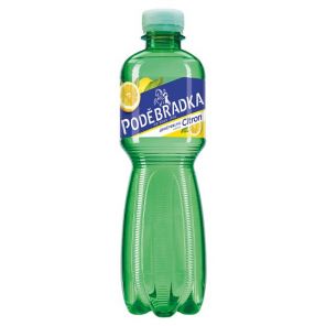 Poděbradka Jemně perlivá s příchutí citron 0,5l