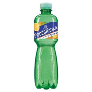 Poděbradka Jemně perlivá s příchutí pomeranč 0,5l