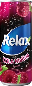 Relax Sycená limonáda příchuť cola malina 330ml