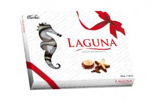 Carla Laguna formované bonbony s lískooříškovou náplní v mléčné a bílé čokoládě 200g