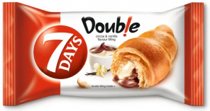 7 Days Double Croissant s náplní s kakaem a s náplní s vanilkovou příchutí 60g