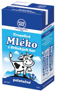 Mléko polotučné 1l 1,5%