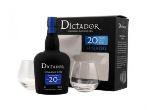 Rum Dictador 20y 0,7l 40% + 2 skla GB