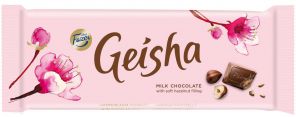 Fazer Geisha Mléčná čokoláda s náplní z lískových oříšků a nugátu 100g