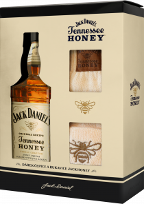 Jack Daniels Honey 0,7l 35% zimní set /čepice,rukavice/