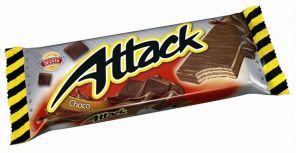 Sedita Attack Oplatky s kakaovou náplní s čokoládou v mléčno-kakaové polevě 30g