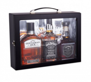 Jack Daniels 0,7l 45% 3ks dřevěný kufr