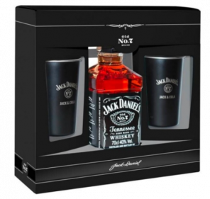 Jack Daniels 0,7l 40% + 2plecháčky